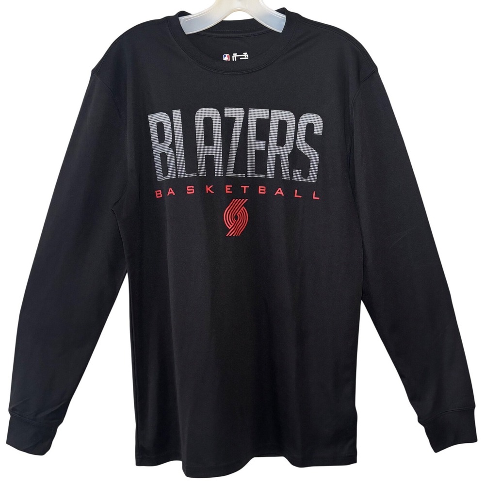 Ultra Game NBA Portland Trail Blazers Long Sleeve Mens Small Black Athletic